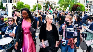 LIVE Protesters gather near White House Correspondents Dinner [upl. by Nyrahs]