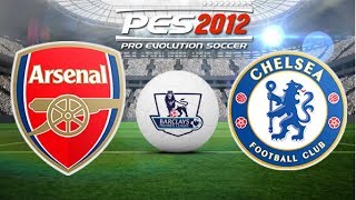 PES 2012 Predicts Arsenal Vs Chelsea 21412 Premier League [upl. by Attekahs]