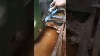 Bandsaw Cutting Flat bar cutting machinelerning engineering trending viralvideo [upl. by Lehrer]