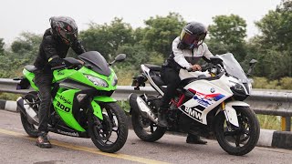 Ninja 300 VS BMW G310RR  Singles Lead The Pack Now [upl. by Nirol]