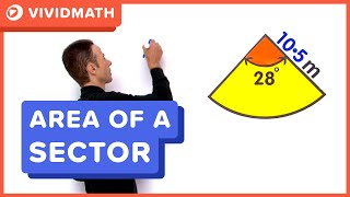 Area of a Sector Fractional Circle  VividMathcom [upl. by Eniamor]