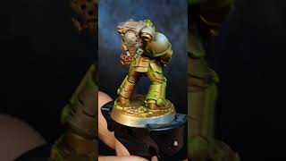 Salamanders painted gold Warhammer 40k miniature painting guide spacemarines warhammer40k [upl. by Fesoy736]