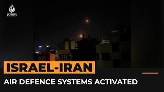 Video shows Iranian air defence systems activate during Israeli attack  AJ Shorts [upl. by Jenesia]