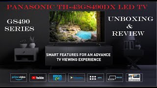 Panasoinc TH43GS490DX GS490 Series 43quot SMART LED Tv Unboxing amp Review Hindi [upl. by Latin]