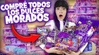 COMPRANDO TODOS LOS DULCES MORADOS DE LAS DULCERÍAS🍬🍭 [upl. by Nayhr]