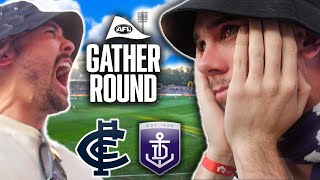 Blues Rob Freo  Fremantle Dockers v Carlton AFL Gather Round Vlog [upl. by Nirahs]