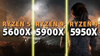 AMD Ryzen 5 5600X vs Ryzen 9 5900X vs Ryzen 9 5950X [upl. by Dibb]