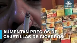 Esto cuestan las cajetillas de cigarros tras aumento al IEPS en 2024 [upl. by Elfont139]