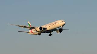 Emirates B777300ER Landing at LCA [upl. by Izaak]