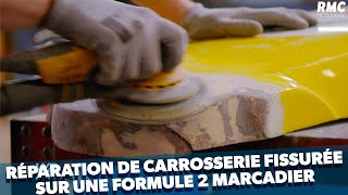 Réparation de carrosserie fissurée sur une Formule 2 Marcadier [upl. by Inaja]