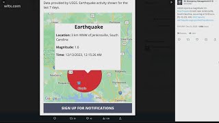 Earthquake reported in Jenkinsville [upl. by Esorrebma]