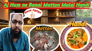 Aj Humne Banai Motton Malai Handi  Happy couple  happycouple viralvideo salmannomanofficial [upl. by Dnaltiak]