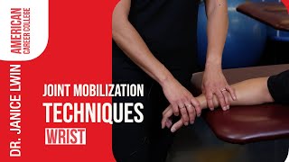 ACC PTA Instructors Demonstrate Joint Mobilization Techniques At The Wrist [upl. by Gunning]