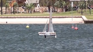 One Metre trimaran foiling [upl. by Os]