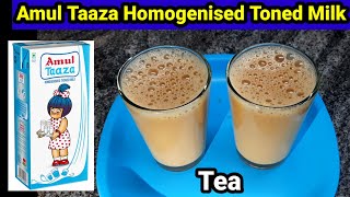 Amul Taaza Homogenised Toned Milkamul taaza toned milktoned milk recipetea recipeteastrong tea [upl. by Nyladnewg]