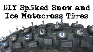 DIY How To Make Studded Snow Ice Motocross Motorcycle Tires [upl. by Ialocin]