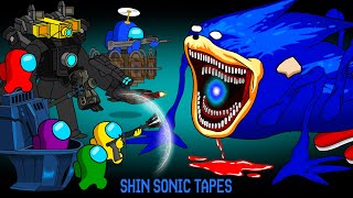 어몽어스 VS SHIN SONIC TAPES  Among Us Animation Zombie [upl. by Ocinom298]