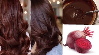 Henna and Beetroot Dye Hair Naturally in a shiny brown colour from the first use haircolor hair [upl. by Ilatan]