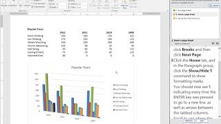 JasperActive Word 2016 Core Lesson 4 Learn 2 Inserting Page Breaks [upl. by Adialeda]