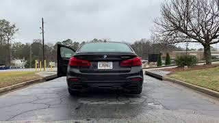 Hear A 2019 BMW M550i EXHAUST in COMFORT and SPORT modes [upl. by Nanerb92]