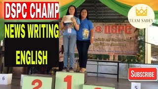 DSPC CHAMPION NEWS WRITING ENGLISH [upl. by Roda]