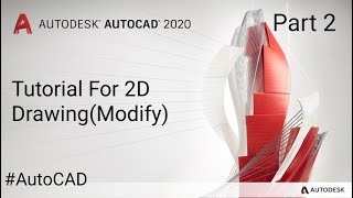 AutoCAD Modify Toolbar Explain with Example AutoCAD Basic Tutorial  Complete AutoCAD2DPart2 [upl. by Narej]