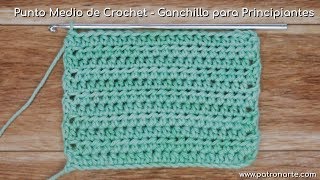 Punto Medio de Crochet  Ganchillo para Principiantes Muy Detallado  Aprende Crochet Paso a Paso [upl. by Felix]