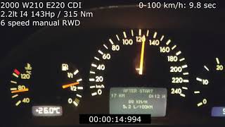 W210 E220 CDI Acceleration [upl. by Werdn41]