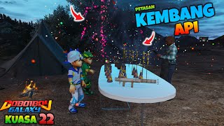 BOBOIBOY BELIUNG DAN KRISTAL BERKEMAH MALAM HARI DAN MEMBELI KEMBANG API  GTA 5 MOD [upl. by Anilac167]