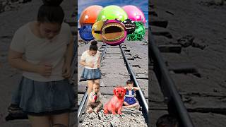 Red Cute Dog amp baby vs All colors Pacman amp train driver tom… [upl. by Dunton]