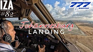 B777 JNB 🇿🇦 Johannesburg  LANDING ILS 03R  4K Cockpit View  ATC amp Crew Communications [upl. by Lasser]