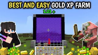 Minecraft PE Best Gold Farm in 121  Minecraft PE Easy Gold Farm [upl. by Yasmar]