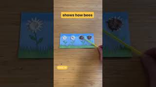 Teach how bees pollinate flowers with this easy experiment for kids [upl. by Novonod]