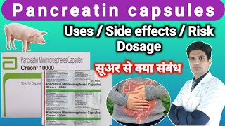 Pancreatin capsules  Creon capsules  Pancreatin tablet uses in hindi [upl. by Robbi485]