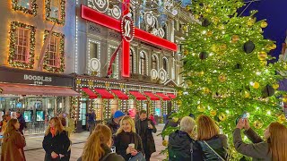 2022 Christmas Lights London  New Bond Street Luxury Christmas Shopping  London Night Walk4K HDR [upl. by Reinhart]