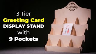 Greeting Card Display Stand with 9 Pockets for Craft Shows and Retail [upl. by Fortunna]