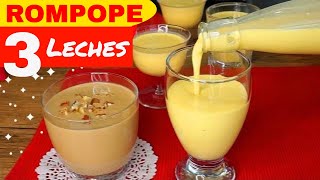 Ya probaste el ROMPOPE 3 LECHES 😋 Te paso la Receta de rompope de VAINILLA o CAFE [upl. by Clorinda]