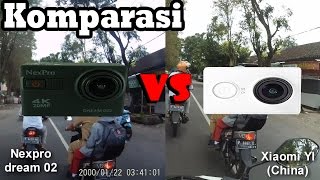 Motovlog7  Komparasi action cam  Nexpro 4K vs Xiaomi Yi China  TAPI KOK [upl. by Elam]