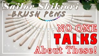 Sailor Shikiori DoubleSided Brush Pens  Review Swatches and Comparisons [upl. by O'Reilly]