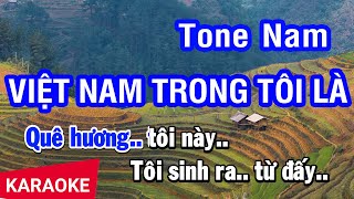 Karaoke Việt Nam Trong Tôi Là Tone Nam  Máu đỏ da vàng tôi là người Việt Nam  Nhan KTV [upl. by Hillman]