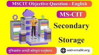 MSCIT Secondary Storage Objective questions 2024 English  MSCIT Objective Questions in English [upl. by Adan]