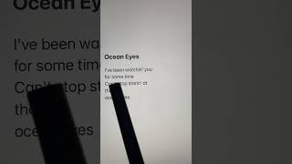 Ocean Eyes  Billie Eilish Lyrics in Karaoke  Sujal Khadgi🖤 [upl. by Ursala402]