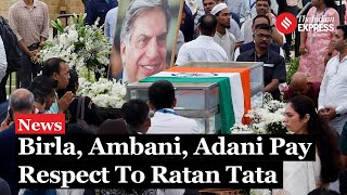 Adani Ambani Birla Indias Business Leaders Pay Tribute To Ratan Tata  Ratan Tata Last Rites [upl. by Christabel]