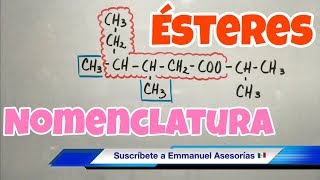 Nomenclatura de ÉSTERES nombre y fórmula [upl. by Alfie]