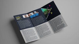 How to Design a Tri Fold Brochure Template  Photoshop Tutorial [upl. by Aiuqram449]