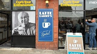 Latte Larry’s PopUp Shop Curb Your Enthusiasm Promotion at Menottis Coffee Stop [upl. by Leanora]