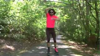 Hula Hoop Dance On Roller Skates With Hoopsmiles [upl. by Ressler779]