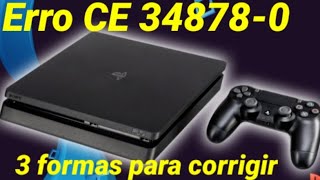 PS4 Erro CE 348780 as 3 formas de corrigir [upl. by Oigroig507]