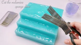 【ASMR】✂️3段シャキシャキメラミンスポンジスライムを切る🔪【音フェチ】Cut the melamine sponge slime 멜라민 스펀지슬라임을 잘라 [upl. by Amaso]