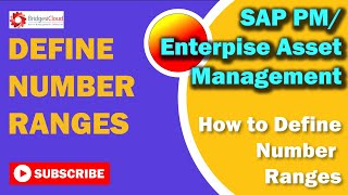 SAP EAM TutorialPart 13bHow to define number ranges in SAP PM [upl. by Alaehcim]